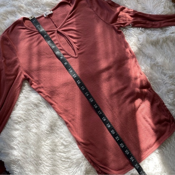 Intimately Free / Free People Ribbed Keyhole Long Sleeve Top - Picture 7 of 7